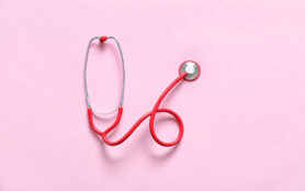 Modern,Stethoscope,On,Color,Background