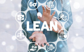 Lean,Medicine,Concept.,Doctor,Using,Virtual,Touchscreen,And,Offers,Lean